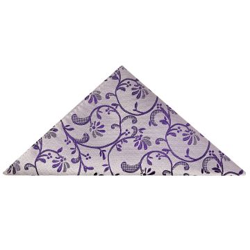 Purple Floral Pocket Square