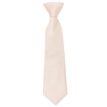Pre Tied Blush Pink Textured Silk Boys Tie Age 4-7