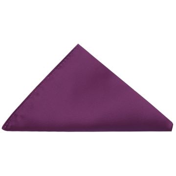 Plain Plum Pocket Square