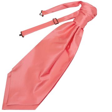 Plain Light Coral Pink Satin Men's Cravat Tie