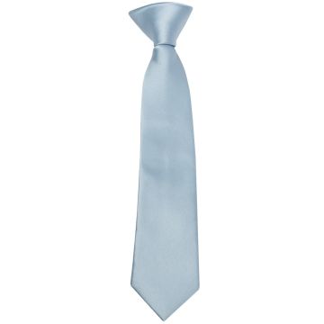 Pre Tied Light Blue Satin Boys Tie Age 4-7