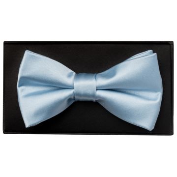 Plain Light Blue Hand Made Mens Bow Tie