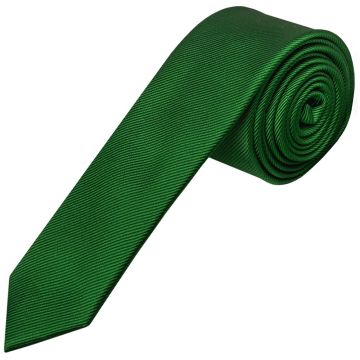 Green Silk Twill Skinny Mens Tie