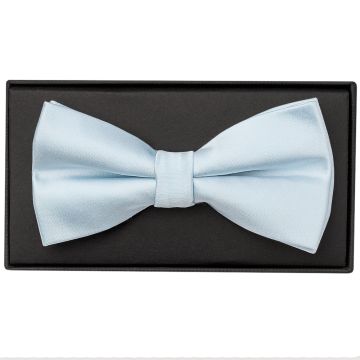 Plain Misty Blue Handmade Mens Bow Tie