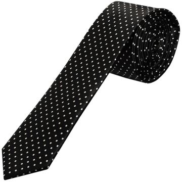 Black Polka Dot Skinny Boy's Tie