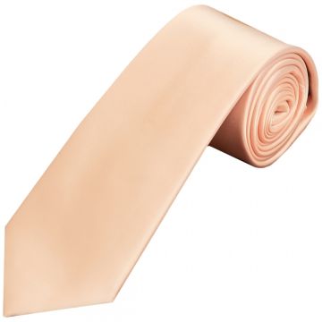 Plain Light Peach Satin Classic Men's Tie