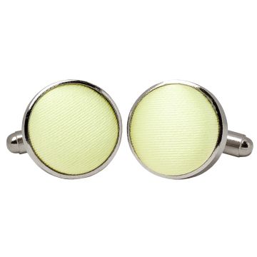 Plain Willow Green Satin Cufflinks