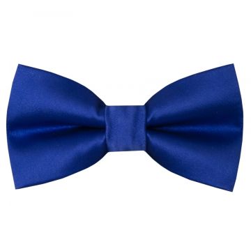 Pre Tied Royal Blue Satin Boys Bow Tie Age 8-11