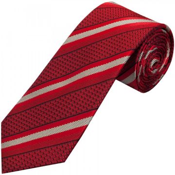 Red Stripe Silk Classic Men's Tie