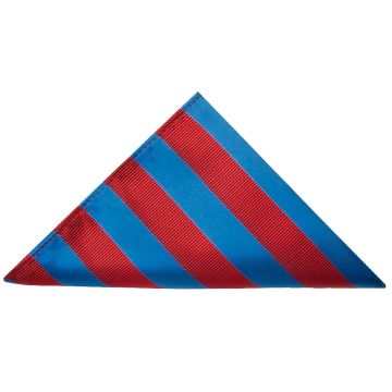 Red and Blue Striped Pocket Square