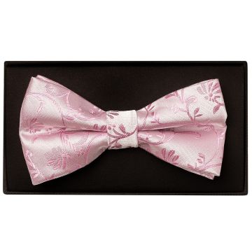 Dusty Pink Floral Handmade Mens Bow Tie