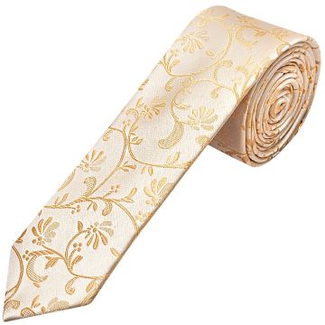Caramel Floral Skinny Men's Tie