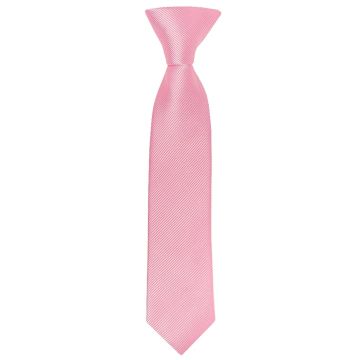 Pre Tied Blush Pink Twill Silk Boys Tie Age 4-7