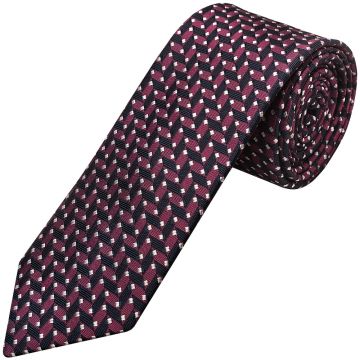 Slim Pink Geometric Men's Tie		