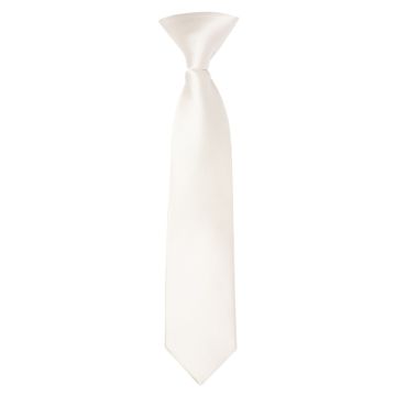 Pre Tied White Satin Boys Tie Age 4-7