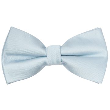 Pre Tied Misty Blue Satin Boys Bow Tie Age 18 Months-3 Years