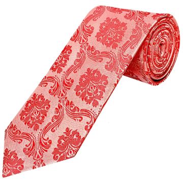 Coral Pink Paisley Classic Men's Tie
