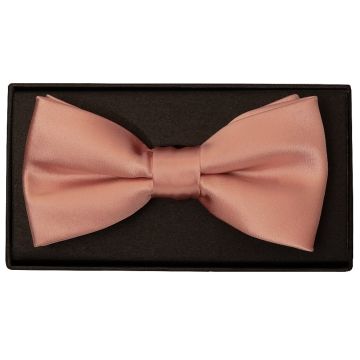 Plain Rose Quartz Handmade Mens Bow Tie