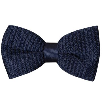 Navy Knitted Men's Bow Tie