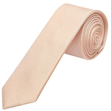 Plain Nude Silk Skinny Men's Tie
