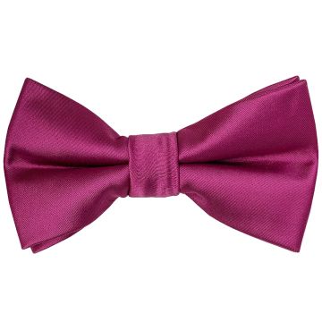 Pre Tied Fuchsia Satin Boys Bow Tie Age 4-7