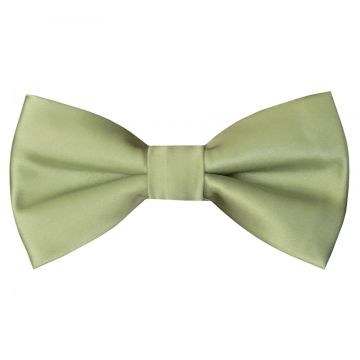 Pre Tied Sage Green Satin Boys Bow Tie Age 8-11