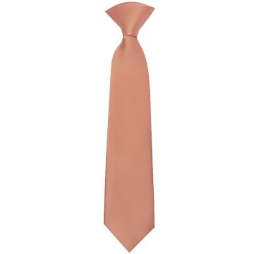 Pre Tied Rose Quartz Satin Boys Tie Age 4-7