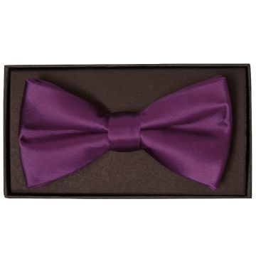 Plain Plum Handmade Mens Bow Tie