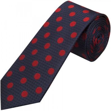 Navy with Red Dot Classic Men's Tie