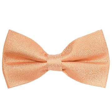 Pre Tied Peach Textured Silk Boys Bow Tie Age 4-7