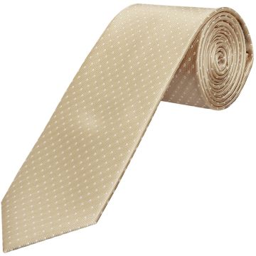 Champagne and White Polka Dot Classic Men's Tie