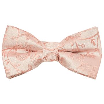 Pre Tied Rose Quartz Floral Boys Bow Tie Age 8-11