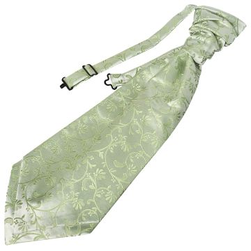 Sage Green Floral Men's Cravat Tie