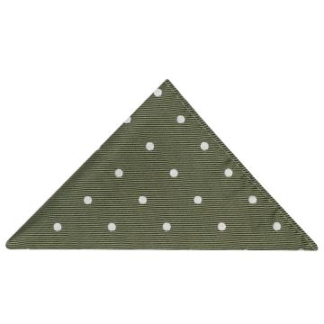 Olive Large White Spot Pocket Square