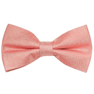 Pre Tied Pink Textured Silk Boys Bow Tie Age 8-11
