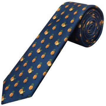 Pineapple Silk Skinny Men's Tie