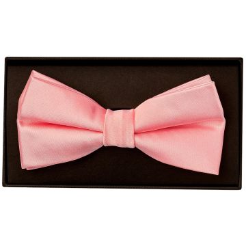 Plain Blush Rose Satin Handmade Mens Bow Tie