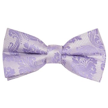 Pre Tied Lilac Paisley Boys Bow Tie Age 4-7