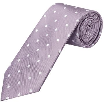 Light Mauve Large White Spot Classic Men's Tie