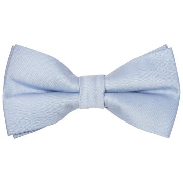 Pre Tied Dusty Blue Satin Boys Bow Tie Age 18 Months-3 Years