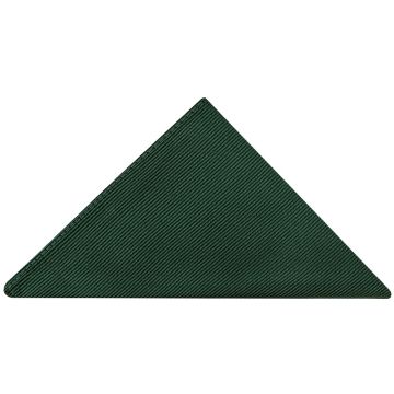 Bottle Green Silk Twill Pocket Square
