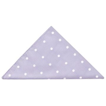 Lilac Large White Spot Pocket Square