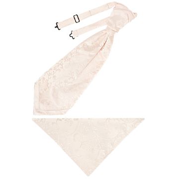 Blush Floral Men's Cravat Tie and Pocket Square Set