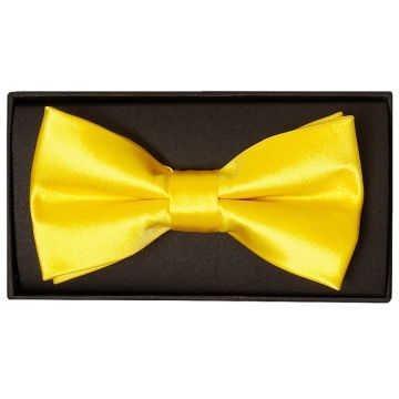 Plain Sunshine Yellow Handmade Mens Bow Tie