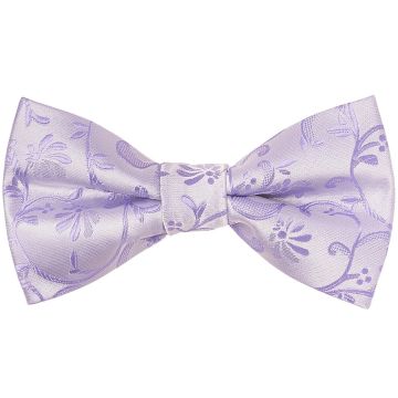 Pre Tied Lavender Floral Boys Bow Tie Age 8-11