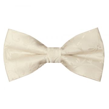 Pre Tied Ivory Floral Boys Bow Tie Age 4-7