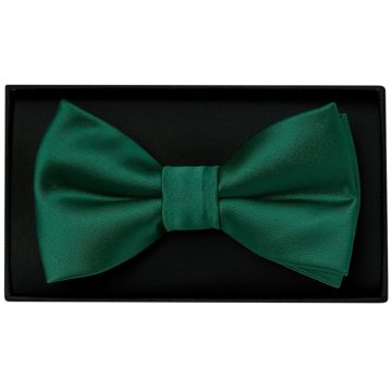 Plain Bottle Green Mens Bow Tie