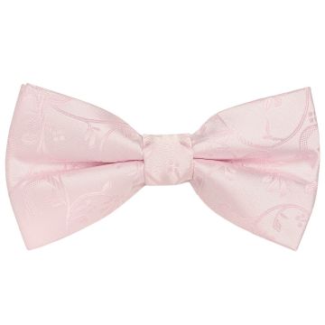 Pre Tied Blush Pink Floral Boys Bow Tie Age 8-11