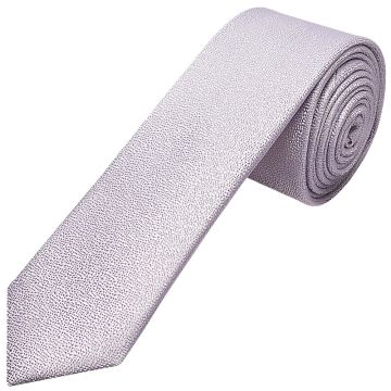 Plain Lilac Textured Silk Skinny Boys Tie