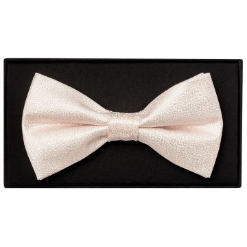 Blush Self Floral Textured Silk Men's Bow Tie